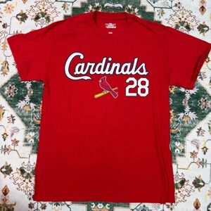 St‎ Louis Cardinals Nolan Arenado #28 Red T-Shirt Baseball MLB Men's